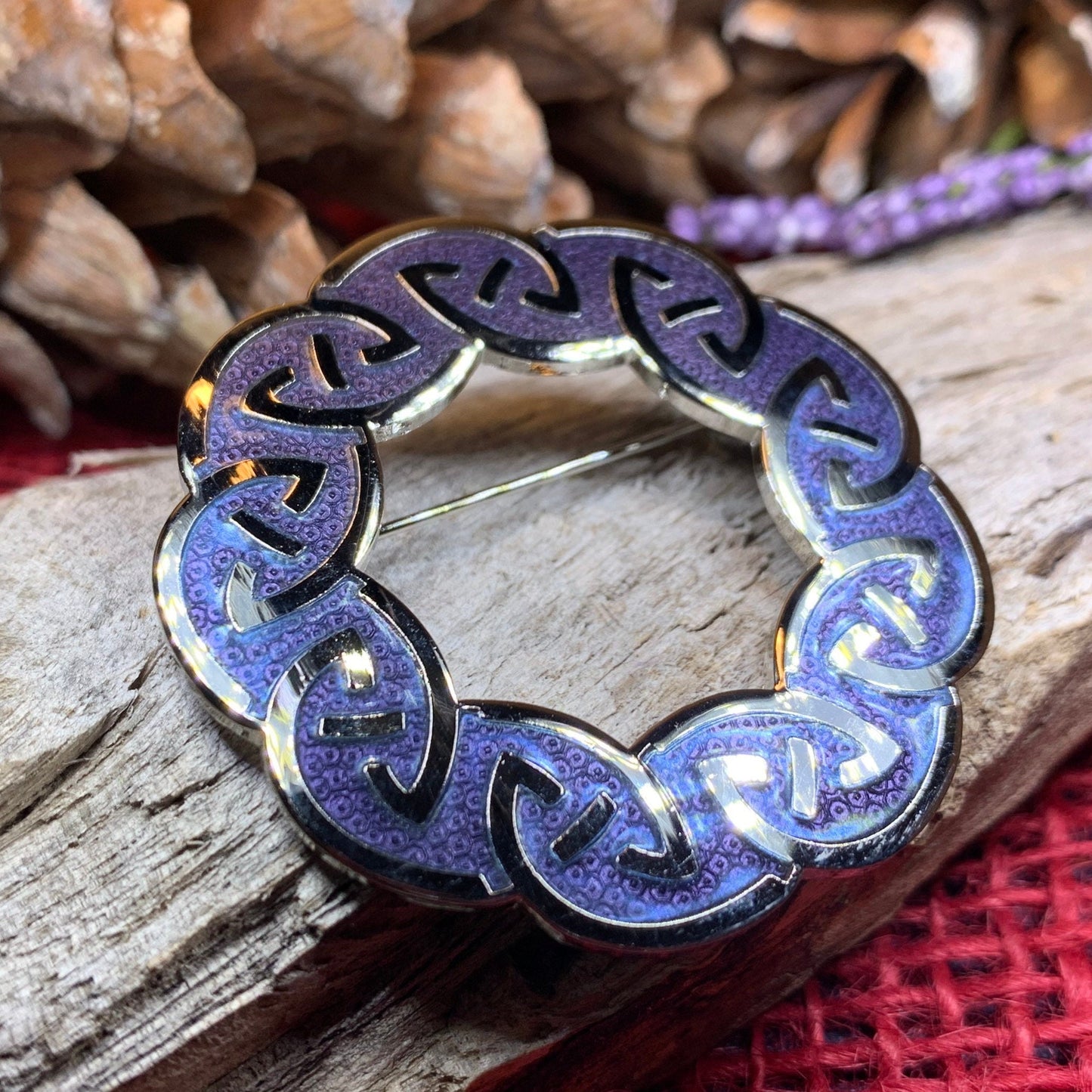 Celtic Brooch, Celtic Jewelry, Irish Jewelry, Scotland Jewelry, Anniversary Gift, Ireland Brooch, Enamel Jewelry, Celtic Pin, Wife Gift