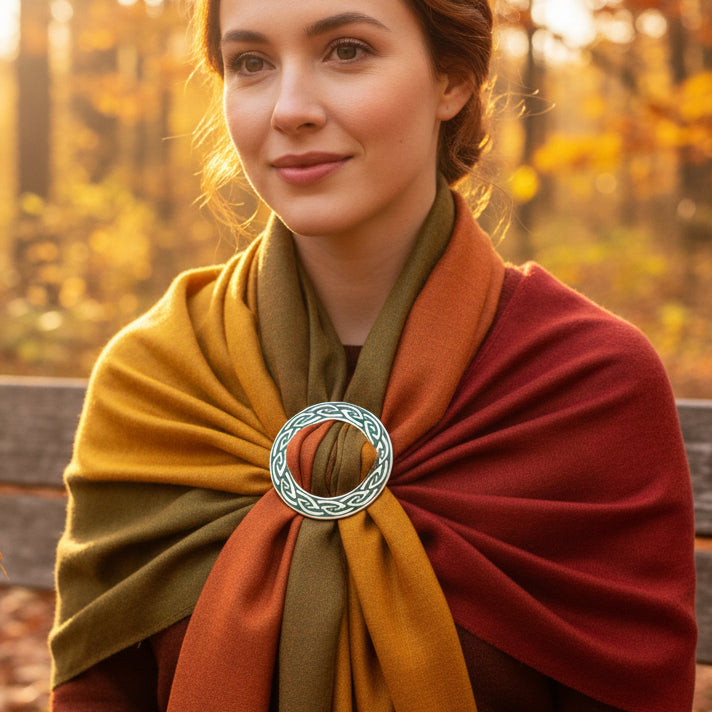 Celtic Knot Scarf Ring, Scotland Jewelry, Pagan Jewelry, Ireland Jewelry, Celtic Jewelry, Mom Gift, Wife Gift, Sister Gift, Friend Gift