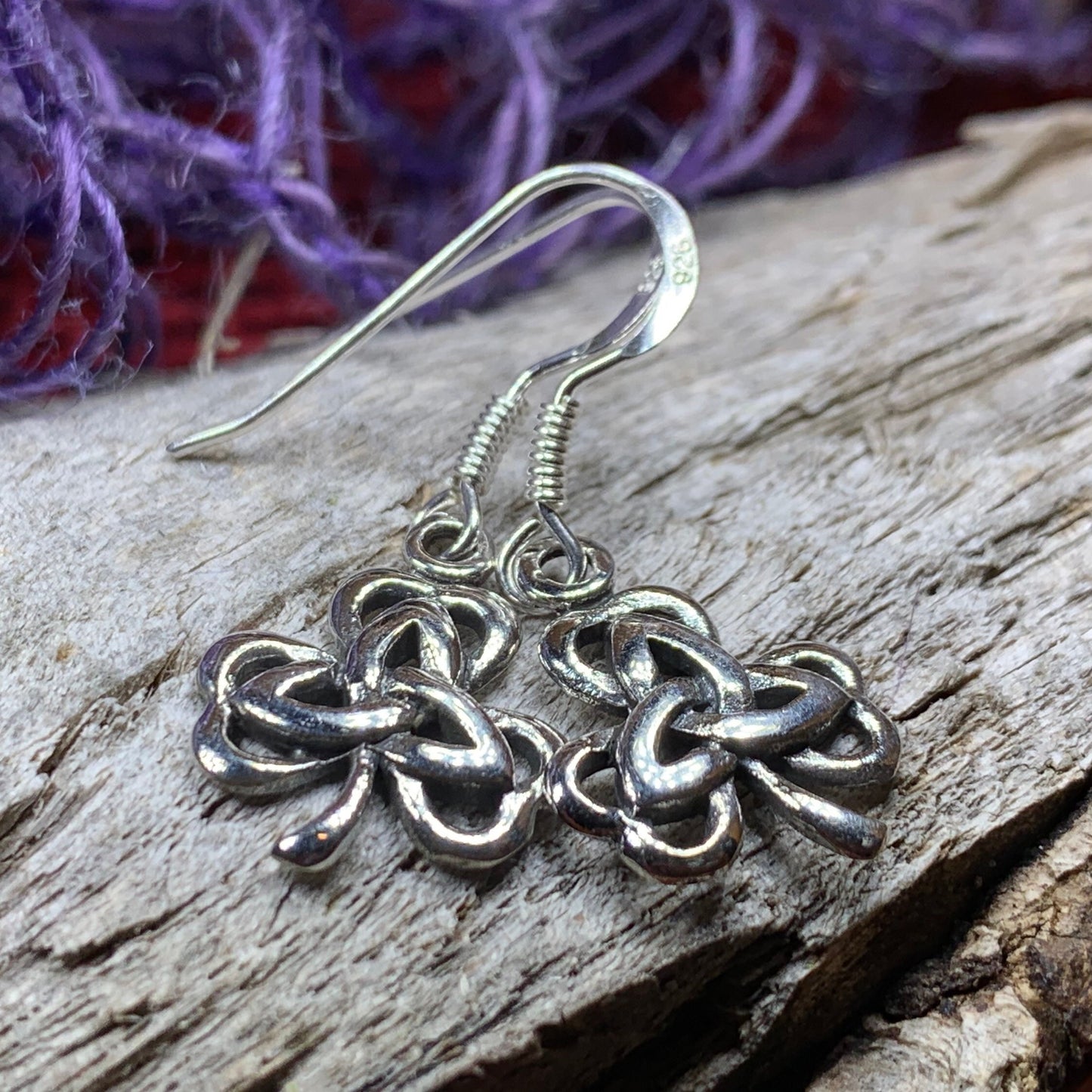 Shamrock Earrings, Celtic Jewelry, Trinity Knot Jewelry, Celtic Knot Jewelry, Irish Jewelry, Wiccan Jewelry, Clover Jewelry, Ireland Gift