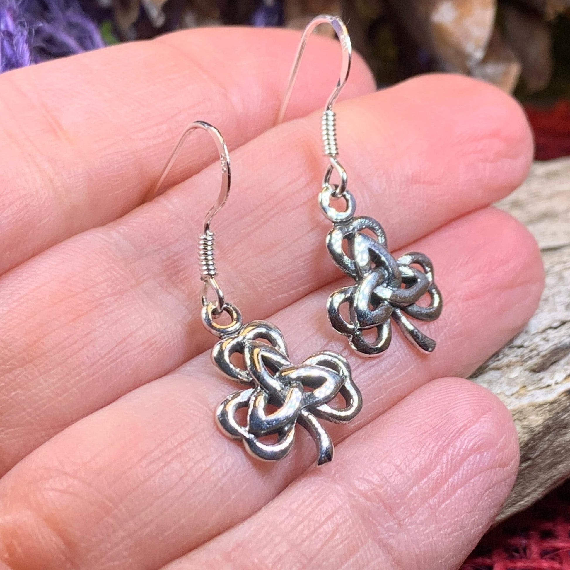 Shamrock Earrings, Celtic Jewelry, Trinity Knot Jewelry, Celtic Knot Jewelry, Irish Jewelry, Wiccan Jewelry, Clover Jewelry, Ireland Gift