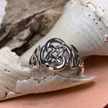 Load image into Gallery viewer, Celtic Knot Ring, Celtic Ring, Ireland Ring, Dara Knot Jewelry, Irish Ring, Irish Dance Gift, Anniversary Gift, Bridal Ring, Wiccan Ring
