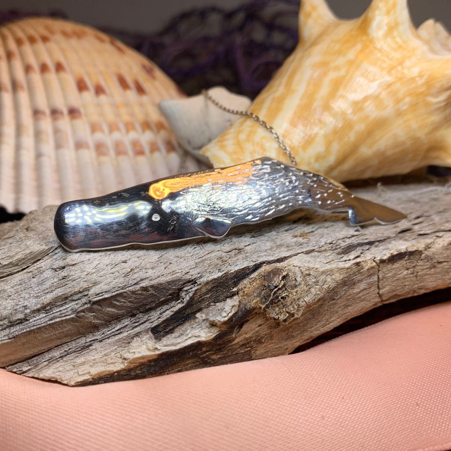 Sperm Whale Necklace, Fish Necklace, Nautical Jewelry, Mom Gift, Sea Jewelry, Ocean Jewelry, Animal Jewelry, Nature Jewelry, Beach Jewelry