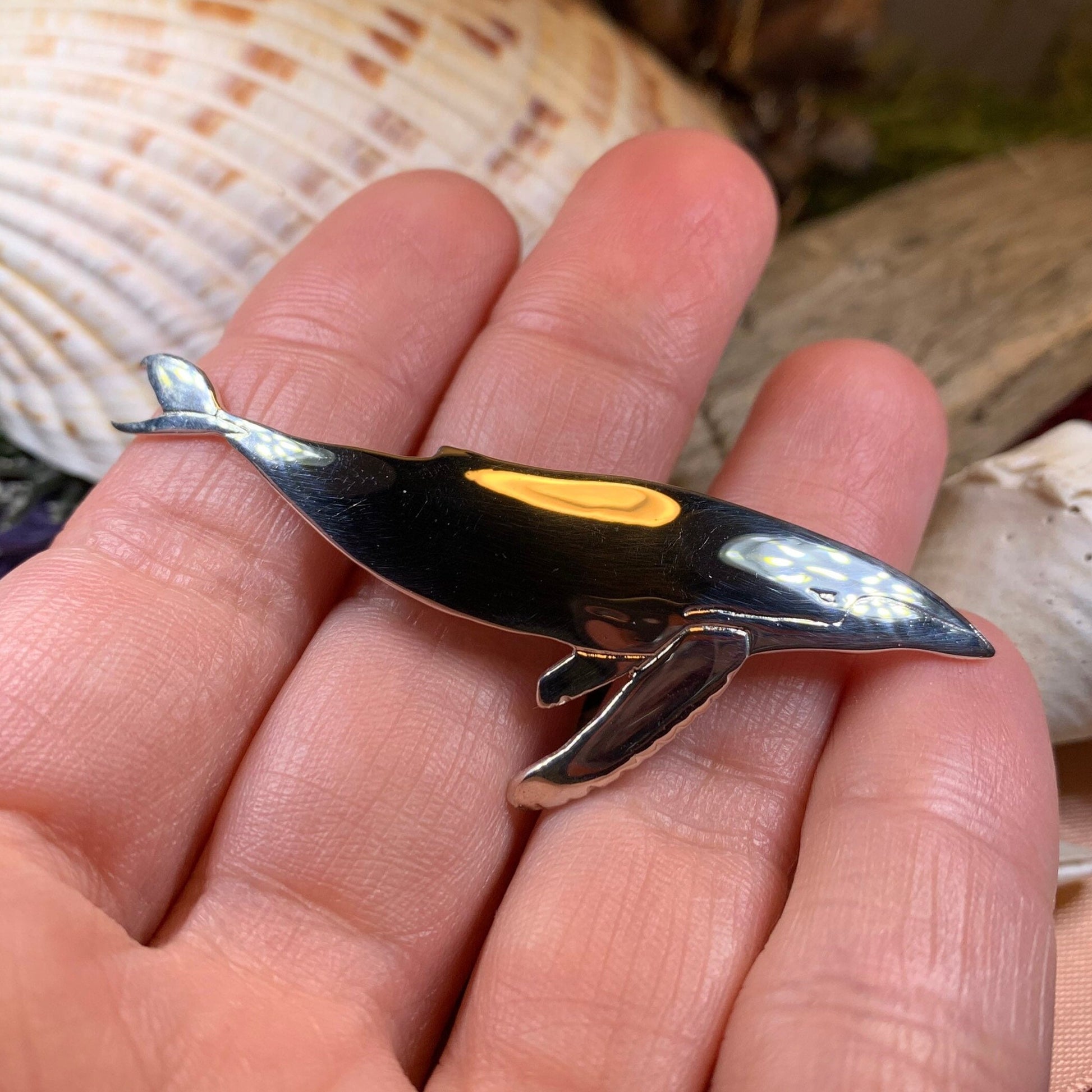 Humpback Whale Necklace, Fish Necklace, Nautical Jewelry, Mom Gift, Sea Jewelry, Ocean Jewelry, Animal Jewelry, Nature Jewelry, Beach Gift