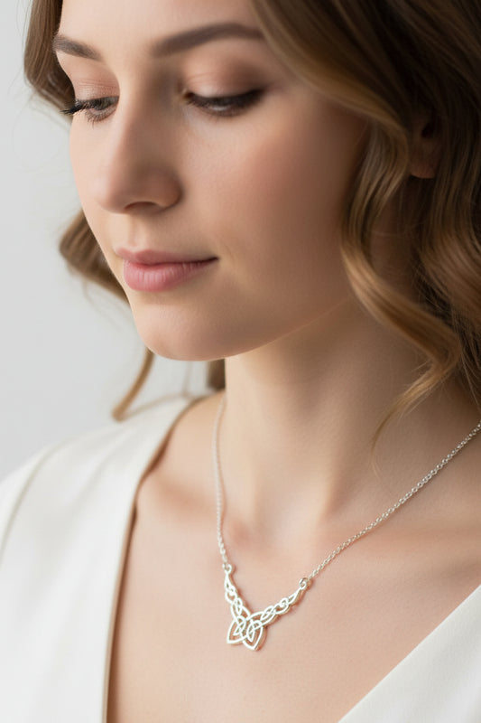Trina Celtic Knot Necklace - Handmade in Scotland — view 3