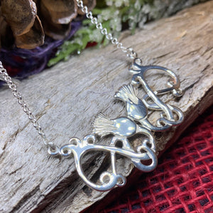 Thistle Necklace, Scotland Jewelry, Celtic Jewelry, Bridal Jewelry, Anniversary, Gift for Her, Graduation Gift, Wife Gift, Girlfriend Gift