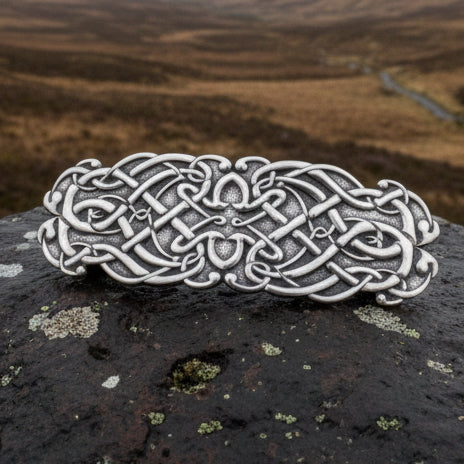 Celtic Knot Hair Clip, Celtic Barrette, Irish Jewelry, Pagan Jewelry, Friendship Gift, Wiccan Jewelry, Norse Jewelry, Art Deco  Barrette