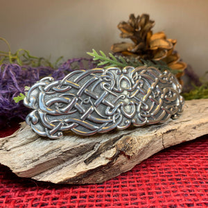 Celtic Knot Hair Clip, Celtic Barrette, Irish Jewelry, Pagan Jewelry, Friendship Gift, Wiccan Jewelry, Norse Jewelry, Art Deco  Barrette