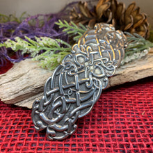 Load image into Gallery viewer, Celtic Knot Hair Clip, Celtic Barrette, Irish Jewelry, Pagan Jewelry, Friendship Gift, Wiccan Jewelry, Norse Jewelry, Art Deco  Barrette
