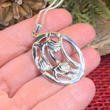 Load image into Gallery viewer, Bluebell Necklace, Anniversary Gift, Scotland Jewelry, Flower Jewelry, Celtic Jewelry, Nature Jewelry, Scottish Jewelry, Flower Pendant
