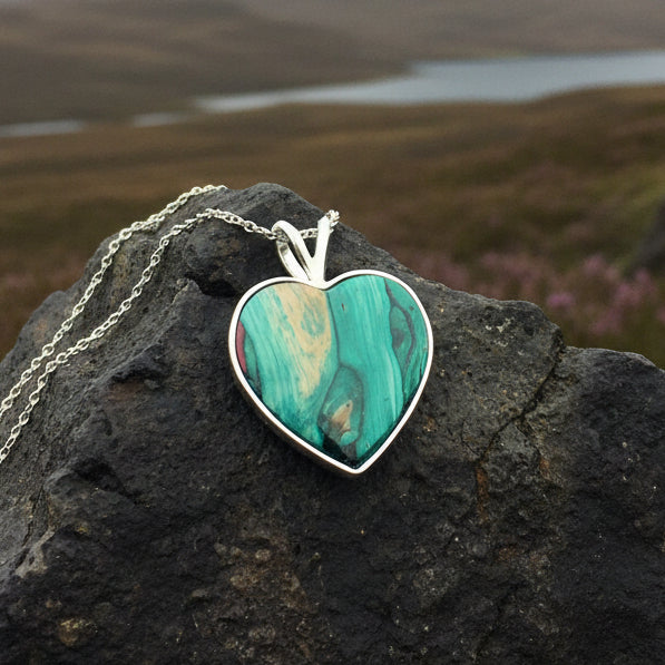 Scottish Heathergems Heart Necklace - Handmade in Scotland — view 9