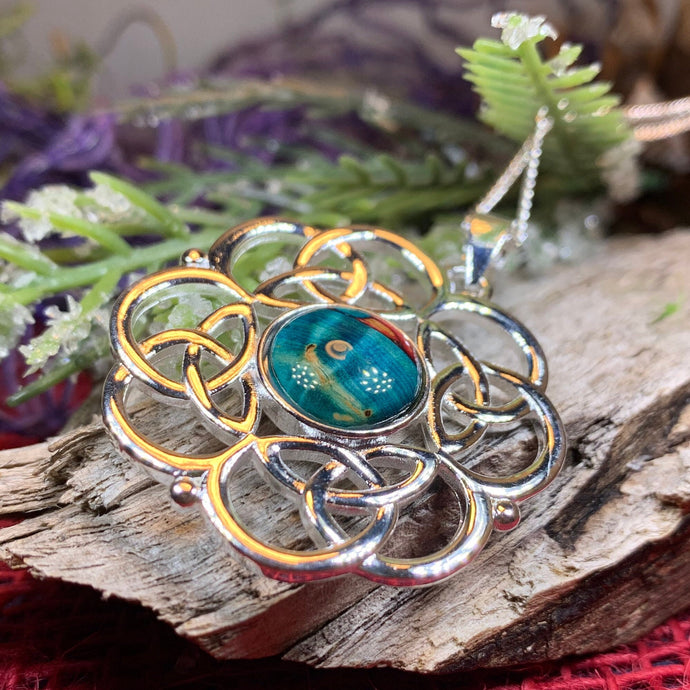 Celtic Knot Necklace, Scotland Necklace, Celtic Jewelry, Nature Necklace, Norse Jewelry, Heathergem Gift, Graduation Gift, Anniversary Gift