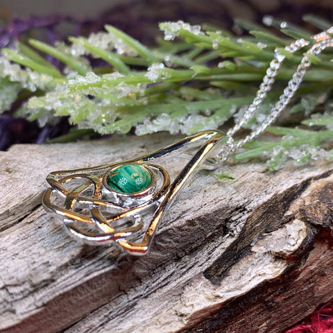 Load image into Gallery viewer, Celtic Knot Necklace, Scotland Necklace, Celtic Jewelry, Nature Necklace, Norse Jewelry, Heathergem Gift, Graduation Gift, Anniversary Gift
