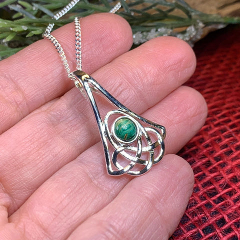 Load image into Gallery viewer, Celtic Knot Necklace, Scotland Necklace, Celtic Jewelry, Nature Necklace, Norse Jewelry, Heathergem Gift, Graduation Gift, Anniversary Gift
