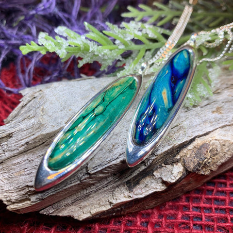 Load image into Gallery viewer, Scottish Highlands Necklace, Heather Gem, Scotland Jewelry, Celtic Jewelry, Graduation Gift, Nature Jewelry, Wiccan Necklace, Wife Gift
