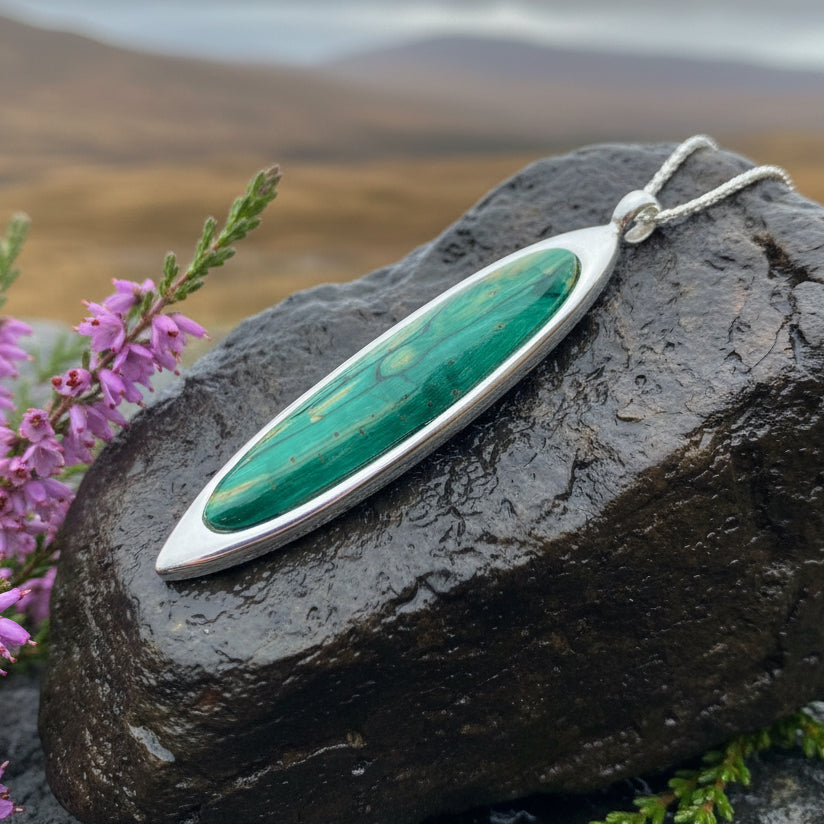 Scottish Highlands Necklace, Heather Gem, Scotland Jewelry, Celtic Jewelry, Graduation Gift, Nature Jewelry, Wiccan Necklace, Wife Gift