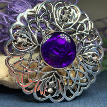 Load image into Gallery viewer, Thistle Brooch, Scottish Pin, Celtic Jewelry, Scotland Jewelry, Celtic Plaid Pin, Flower Jewelry, Outlander Jewelry, Thistle Jewelry
