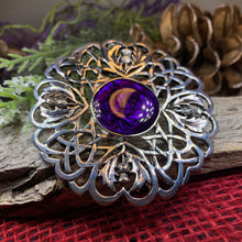 Load image into Gallery viewer, Thistle Brooch, Scottish Pin, Celtic Jewelry, Scotland Jewelry, Celtic Plaid Pin, Flower Jewelry, Outlander Jewelry, Thistle Jewelry

