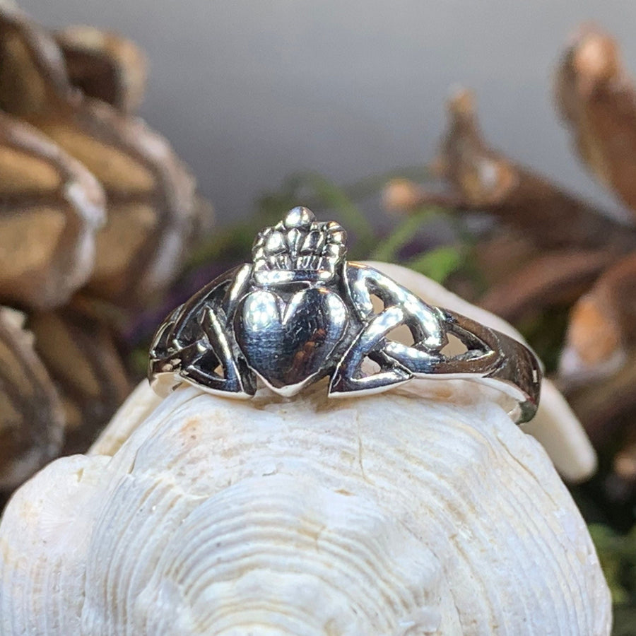 Claddagh Ring, Celtic Jewelry, Irish Jewelry, Celtic Knot Jewelry, Irish Ring, Irish Dance Gift, Anniversary Gift, Bridal Ring, Trinity Knot