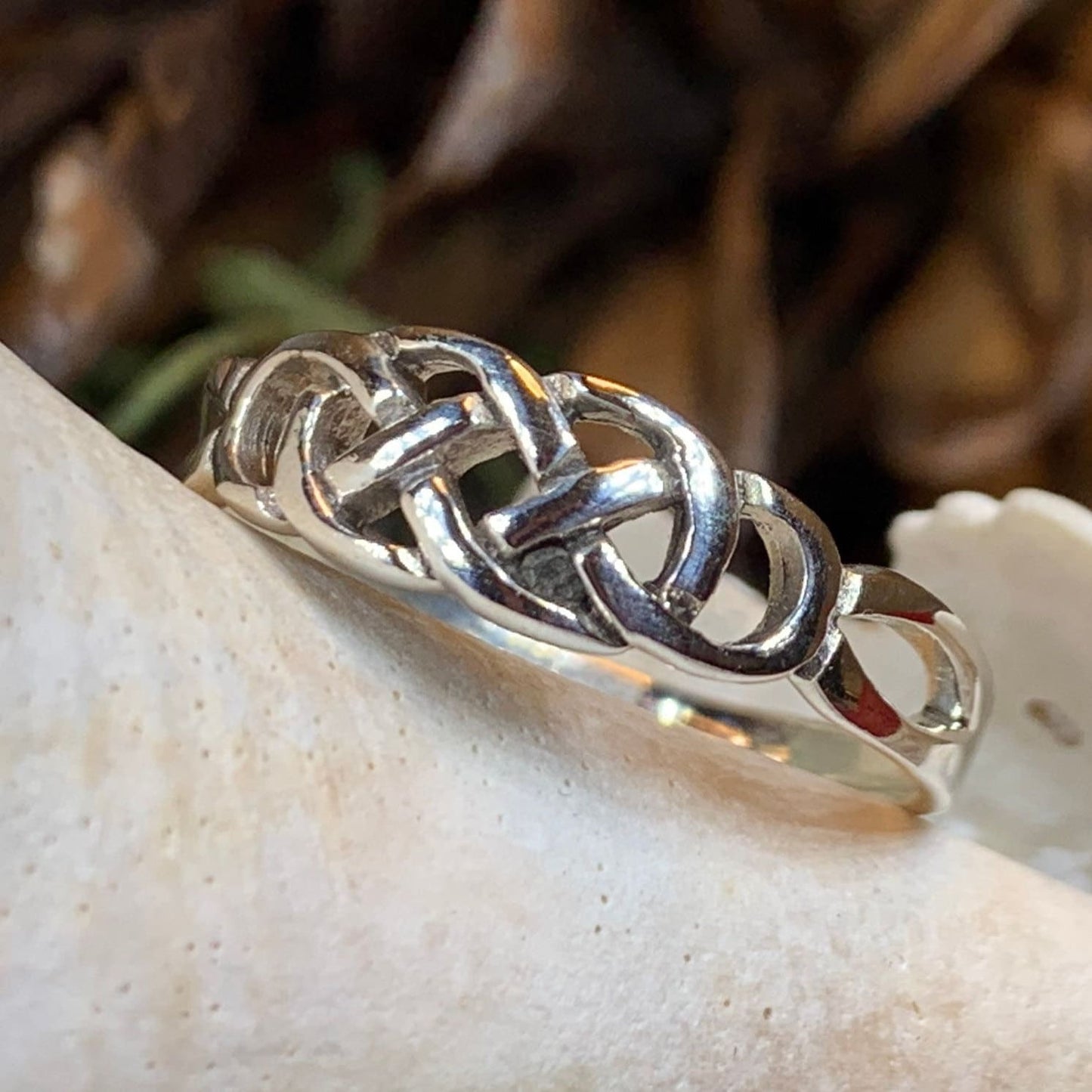Simplicity Celtic Knot Ring in Sterling Silver — view 2