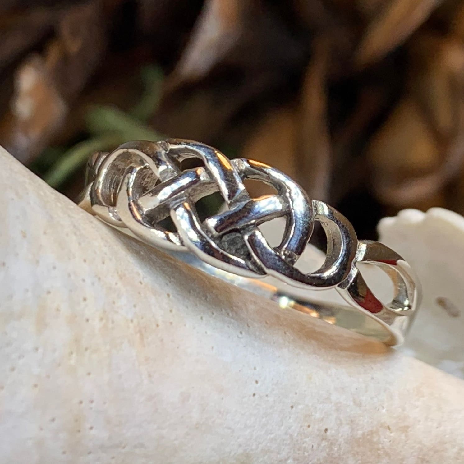 Simplicity Celtic Knot Ring in Sterling Silver — view 2
