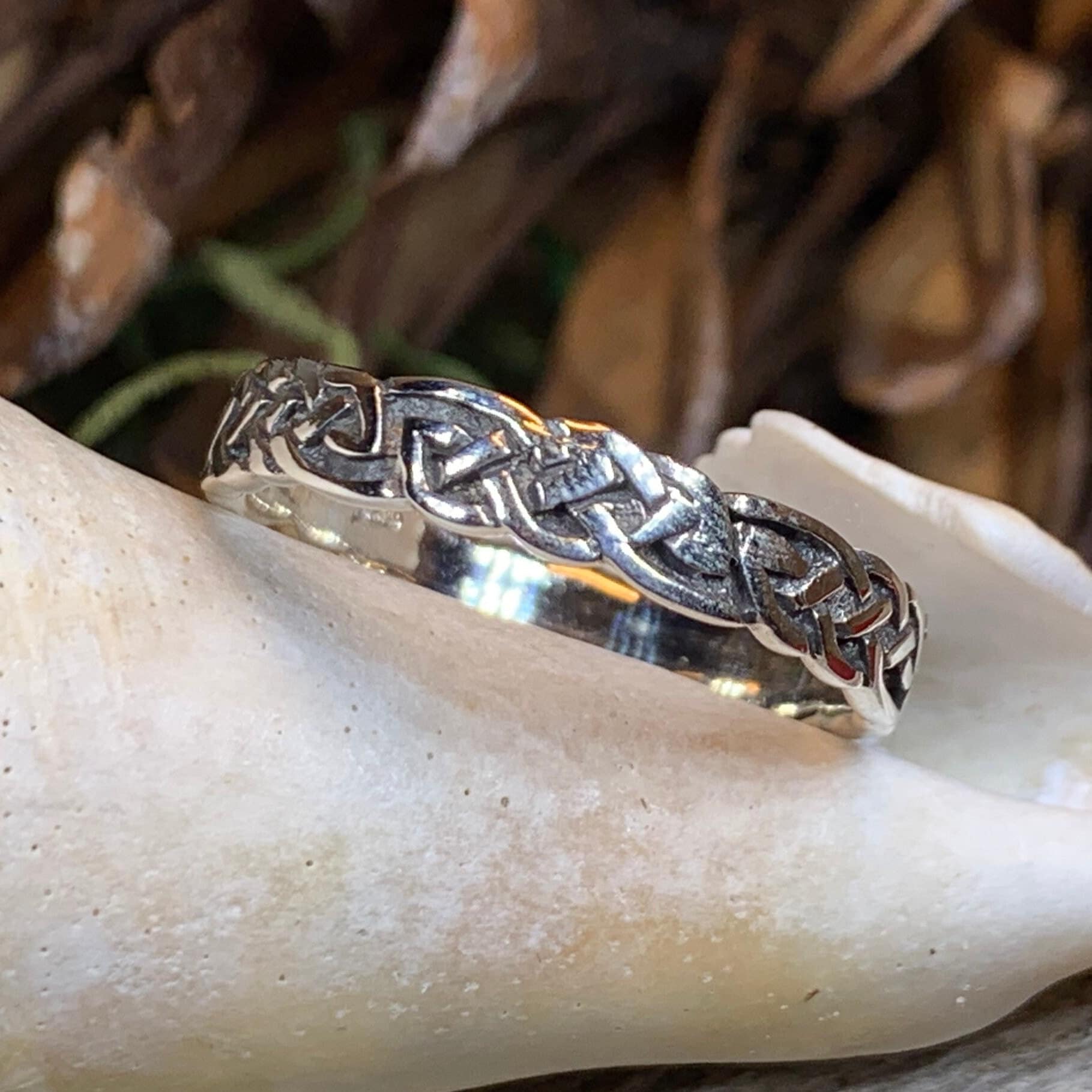 Celtic Knot Ring, Celtic Ring, Silver Irish Ring, Promise Ring, Silver Boho Ring, Irish Dance Gift, Anniversary Gift, Scottish Band Ring