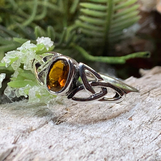 Faelyn Celtic Trinity Knot Ring — view 3