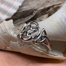 Load image into Gallery viewer, Celtic Knot Ring, Celtic Ring, Ireland Ring, Dara Knot Jewelry, Irish Ring, Irish Dance Gift, Anniversary Gift, Bridal Ring, Wiccan Ring
