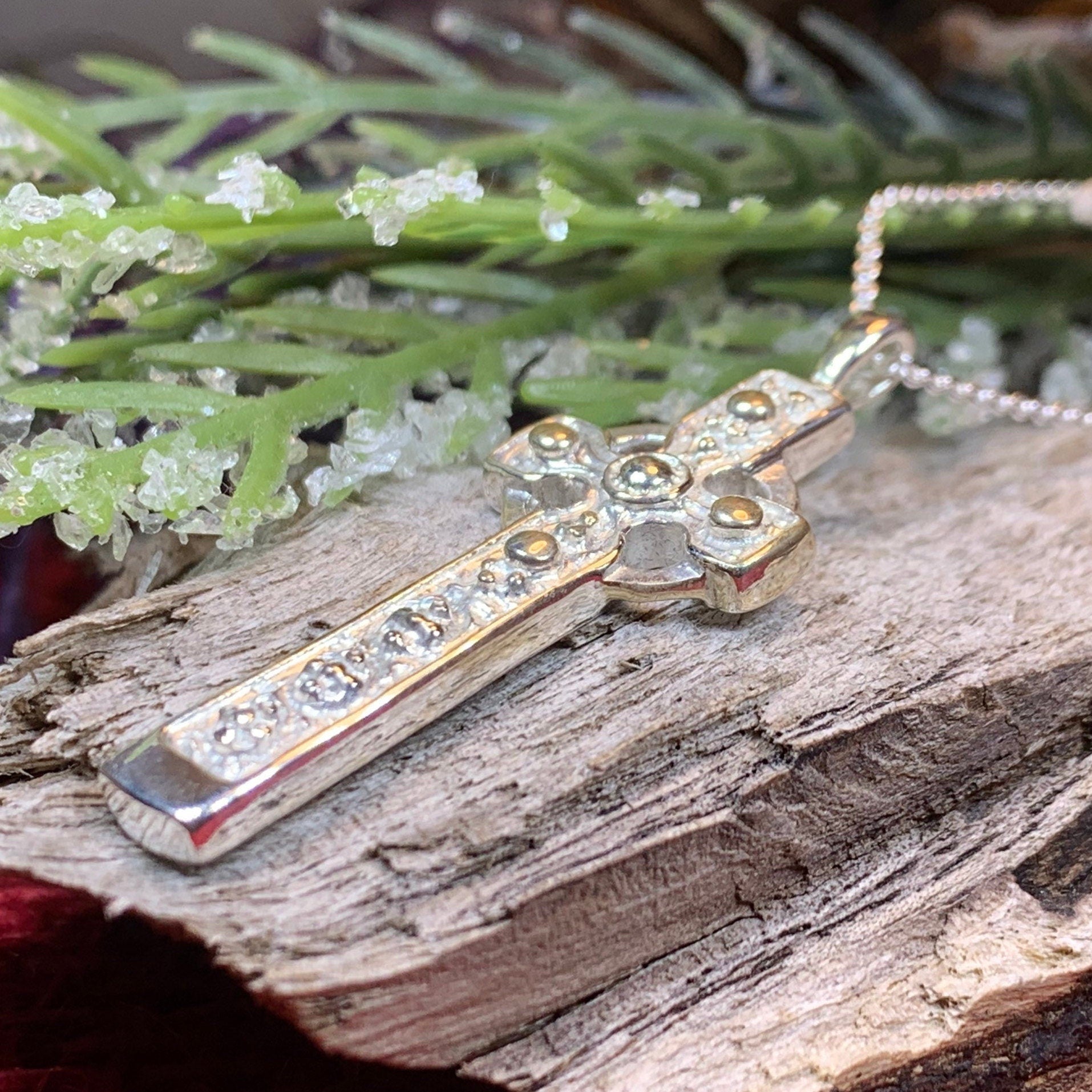 Celtic Cross Necklace, Scottish Jewelry, St. Martin's Cross Pendant, First Communion Cross, Christian Jewelry, Religious Jewelry, Dad Gift