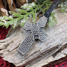 Load image into Gallery viewer, Celtic Cross Necklace, Irish Cross, Ireland Cross Necklace, First Communion Cross, Religious Gift, Cross Pendant, Medieval High Cross
