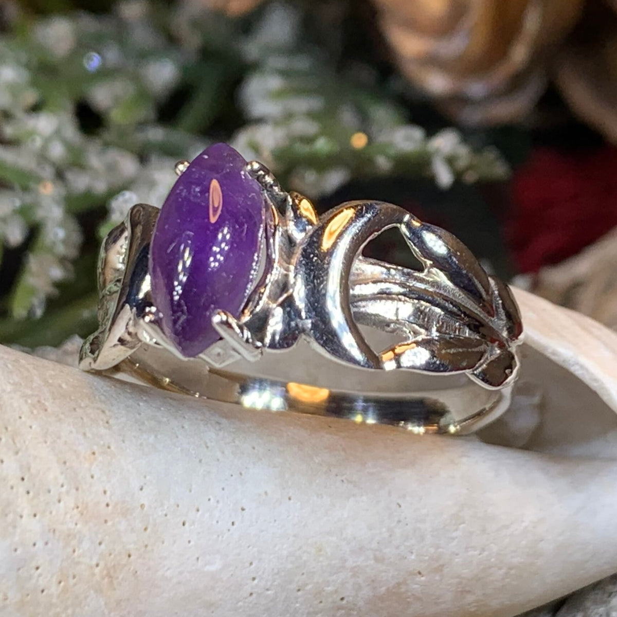 Solstice Triple Moon Ring in Sterling Silver — view 2