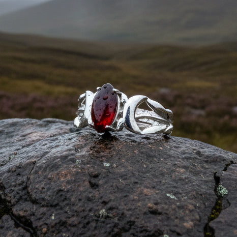 Solstice Triple Moon Ring in Sterling Silver — view 4
