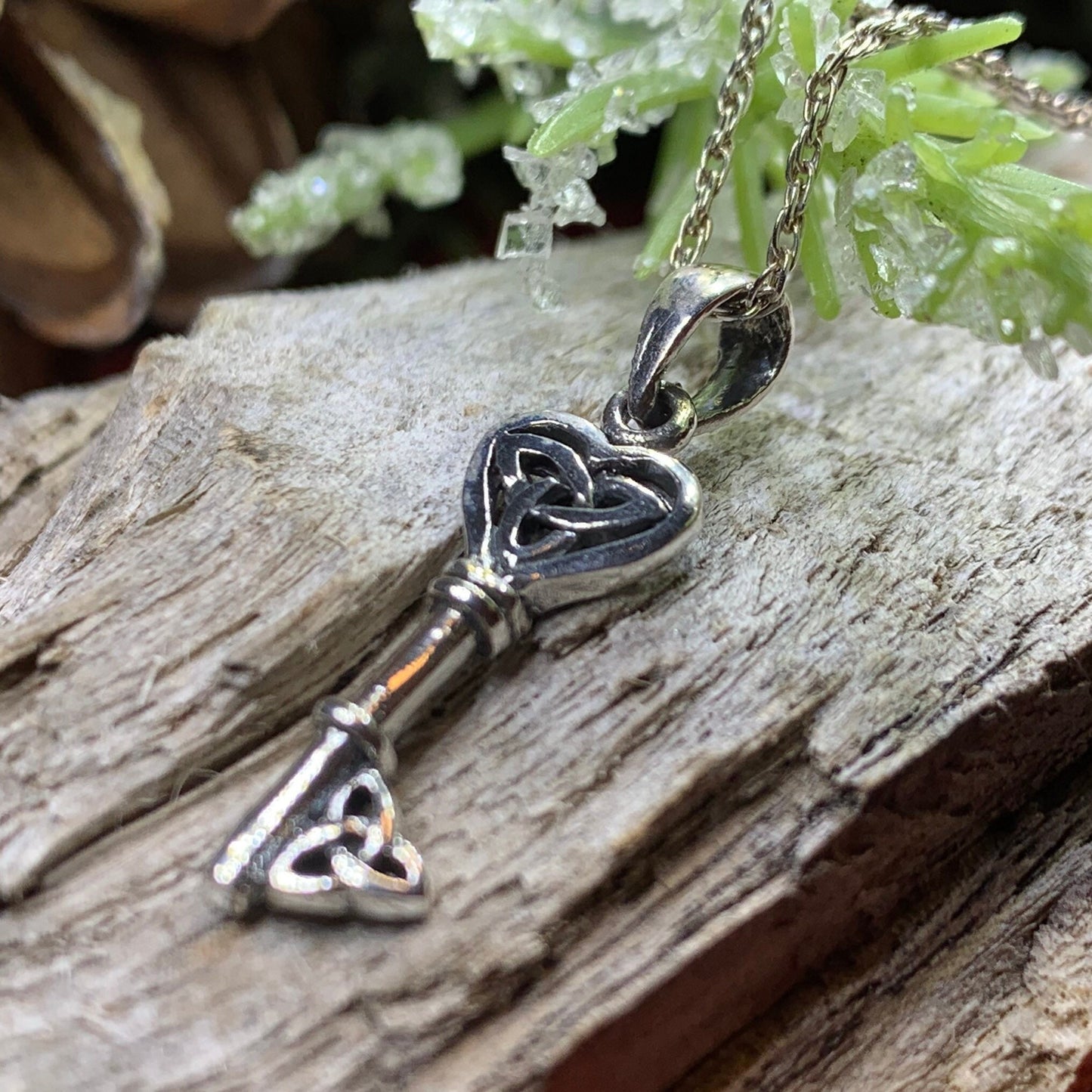 Celtic Key Necklace, Irish Jewelry, Celtic Jewelry, Ireland Gift, Key Pendant, Scotland Jewelry, Celtic Knot Jewelry, Trinity Knot Pendant