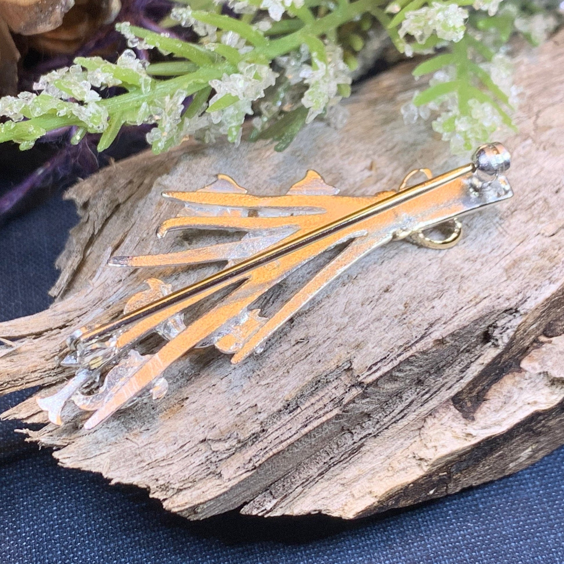 Bluebell Brooch, Scottish Pin, Celtic Jewelry, Anniversary Gift, Scotland Jewelry, Flower Jewelry, Nature Jewelry, Woodland Flower Pin