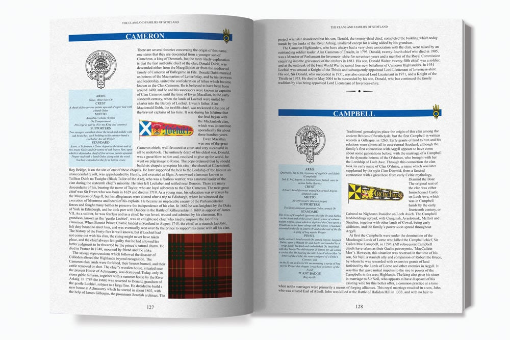 Scottish Clan Book, Scotland Family Clans, Clan Encyclopaedia, Scottish History Book, Hard Cover Book, Bagpiper, Clan Names, Dad Gift