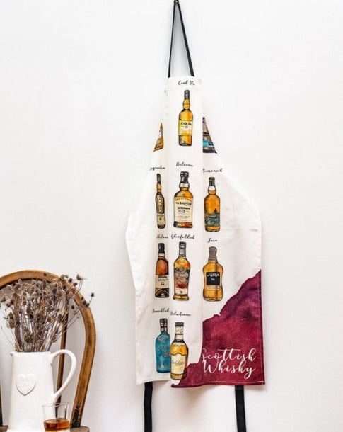 Scottish Apron, Scotland Gift, Whisky Lover Gift, Chef Gift, Bagpiper Gift, Outlander Gift, Whiskey Gift, Mom Gift, Sister Gift, Dad Gift
