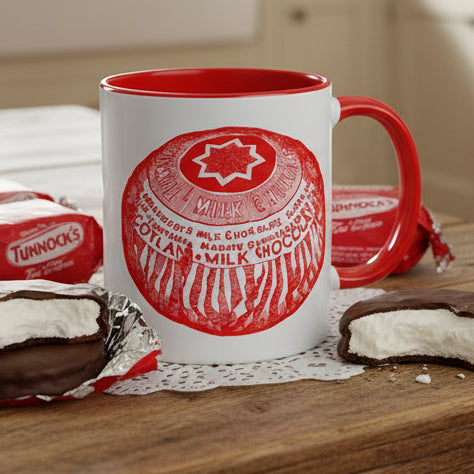Tunnocks Tea Cake Mug, Scotland Gift, Scottish Mug, Ceramic Mug, Tea Lover Gift, Coffee Mug Gift, Mom Gift, Dad Gift, Wife Gift