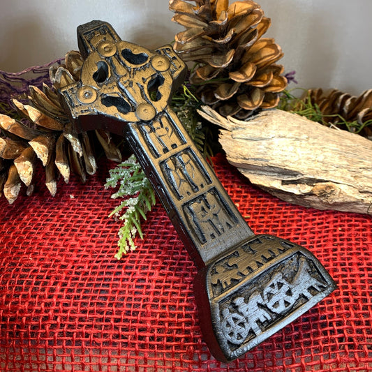 Clonmacnois Celtic Cross, Turf High Cross, Irish Cross Statue, Ireland Gift, Irish Turf, Housewarming Gift, New Home Gift, Confirmation Gift