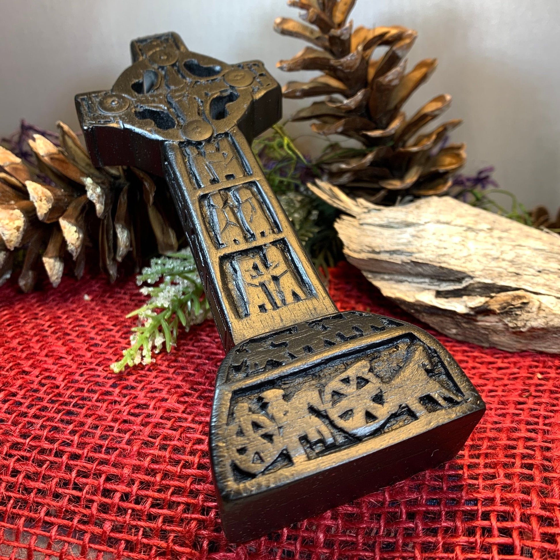 Clonmacnois Celtic Cross, Turf High Cross, Irish Cross Statue, Ireland Gift, Irish Turf, Housewarming Gift, New Home Gift, Confirmation Gift