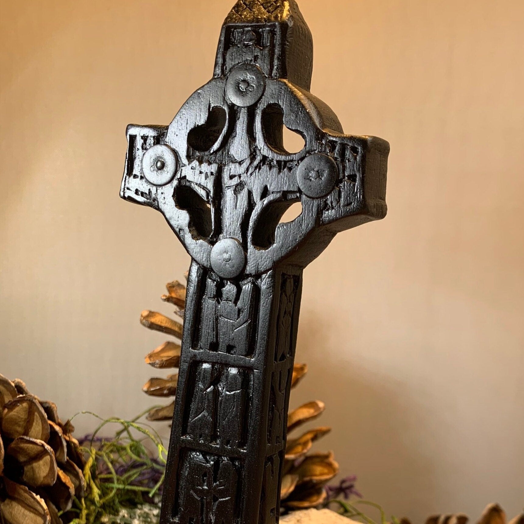 Clonmacnois Celtic Cross, Turf High Cross, Irish Cross Statue, Ireland Gift, Irish Turf, Housewarming Gift, New Home Gift, Confirmation Gift