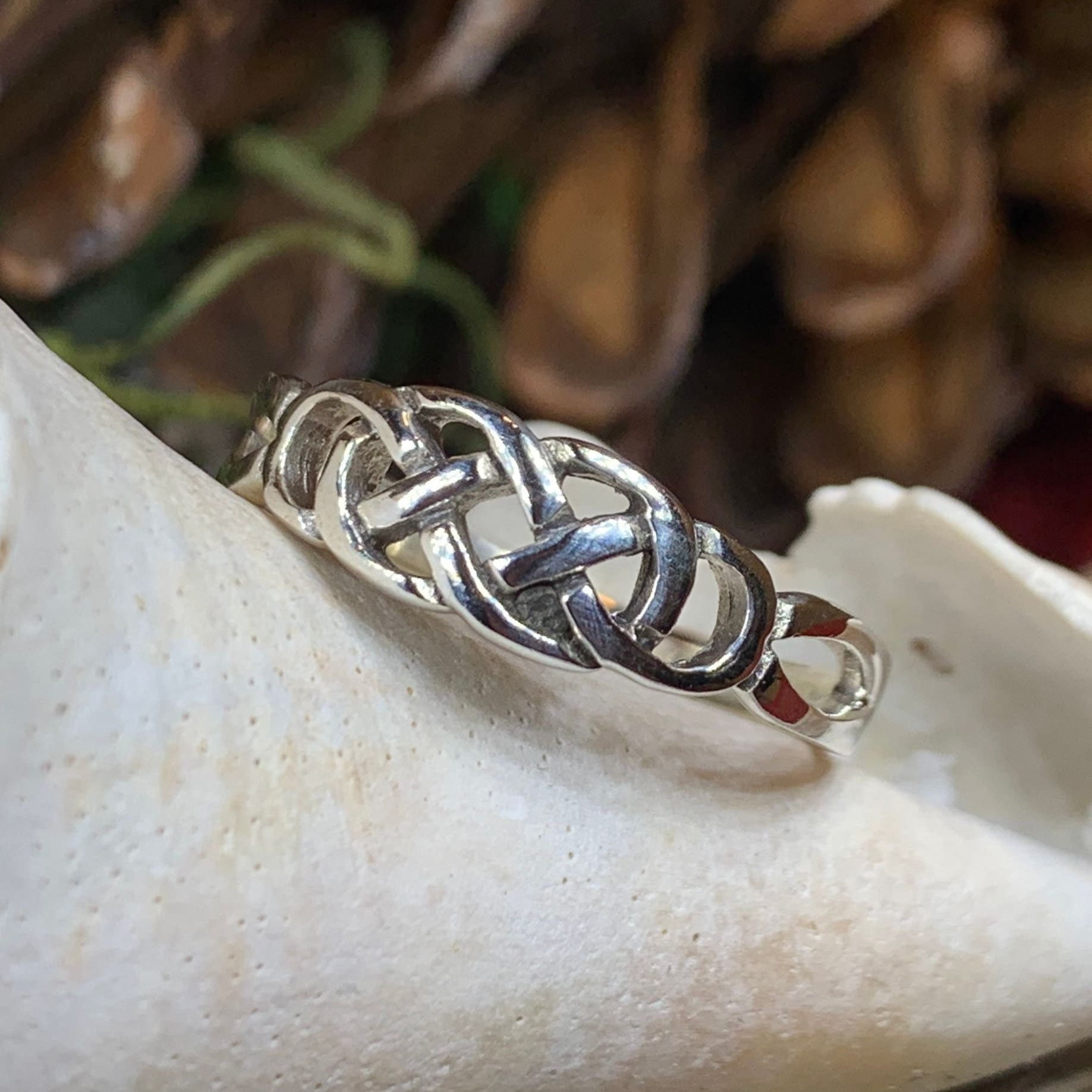 Simplicity Celtic Knot Ring in Sterling Silver — view 6