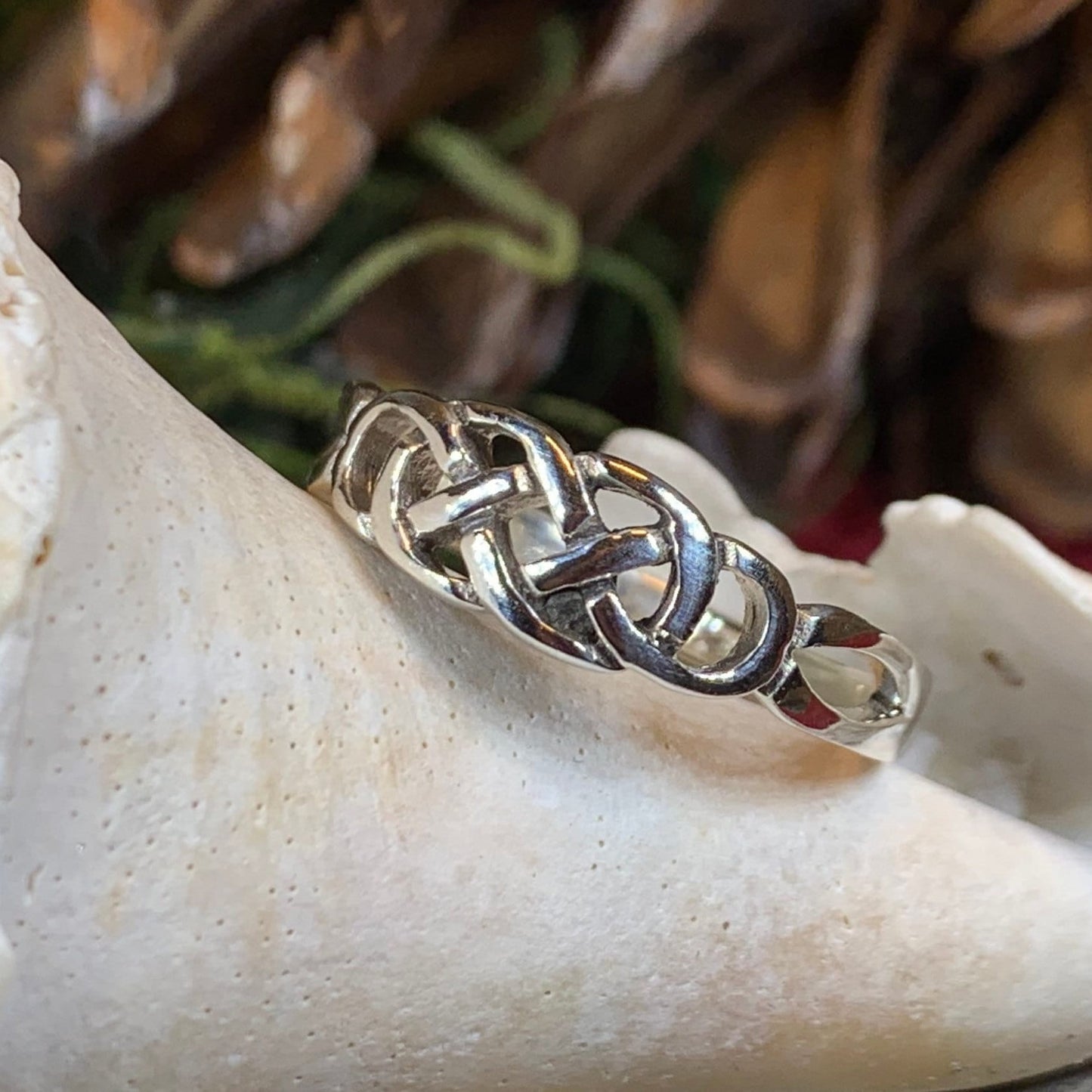 Simplicity Celtic Knot Ring in Sterling Silver — view 8
