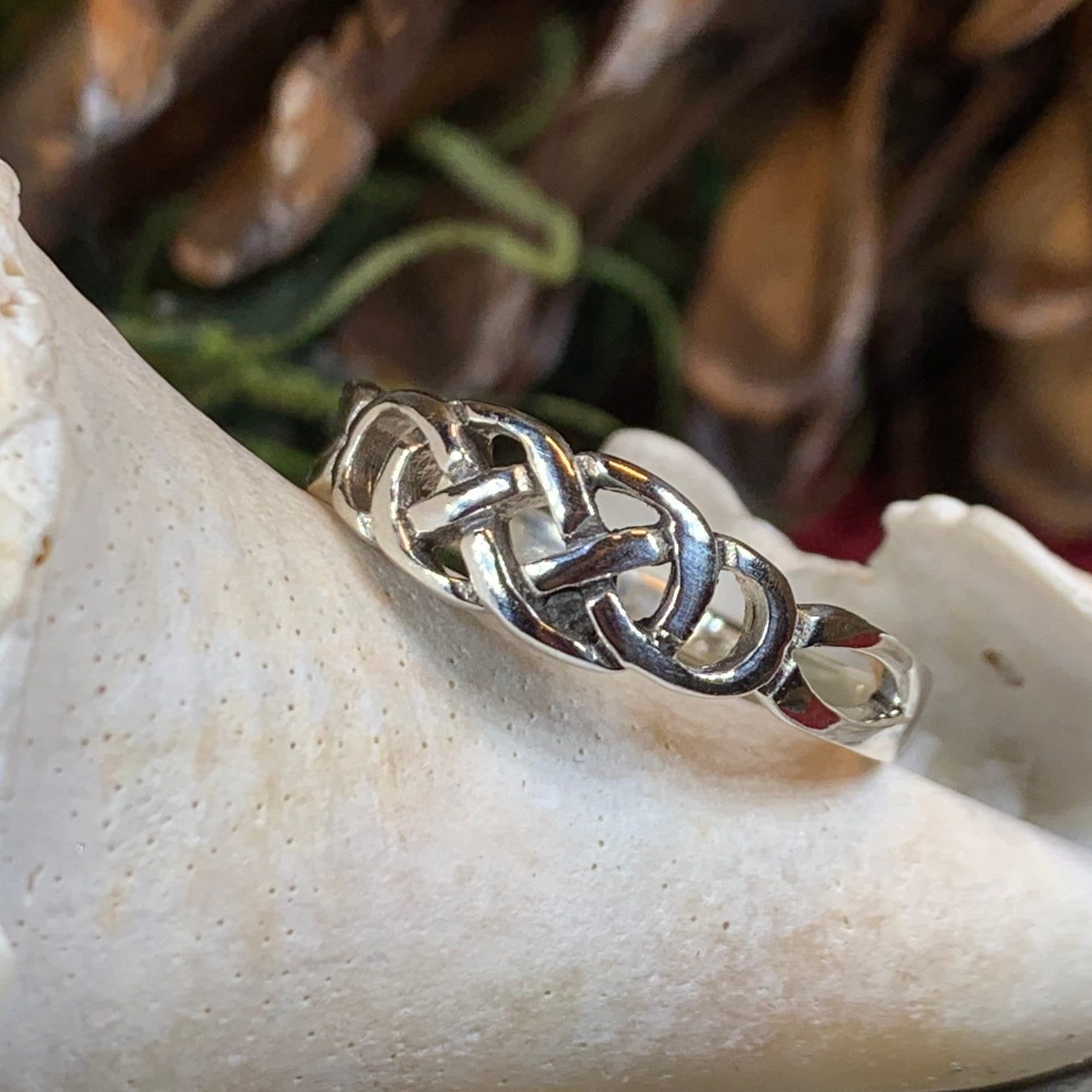 Simplicity Celtic Knot Ring in Sterling Silver — view 8