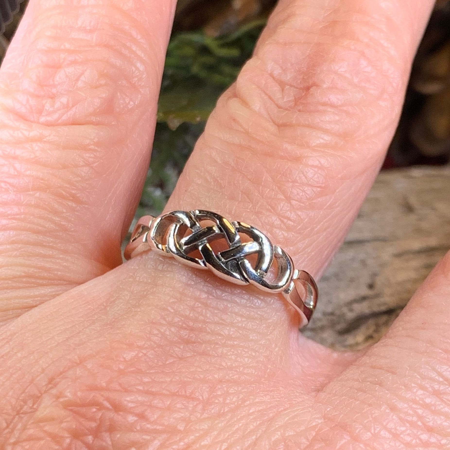 Simplicity Celtic Knot Ring in Sterling Silver — view 5