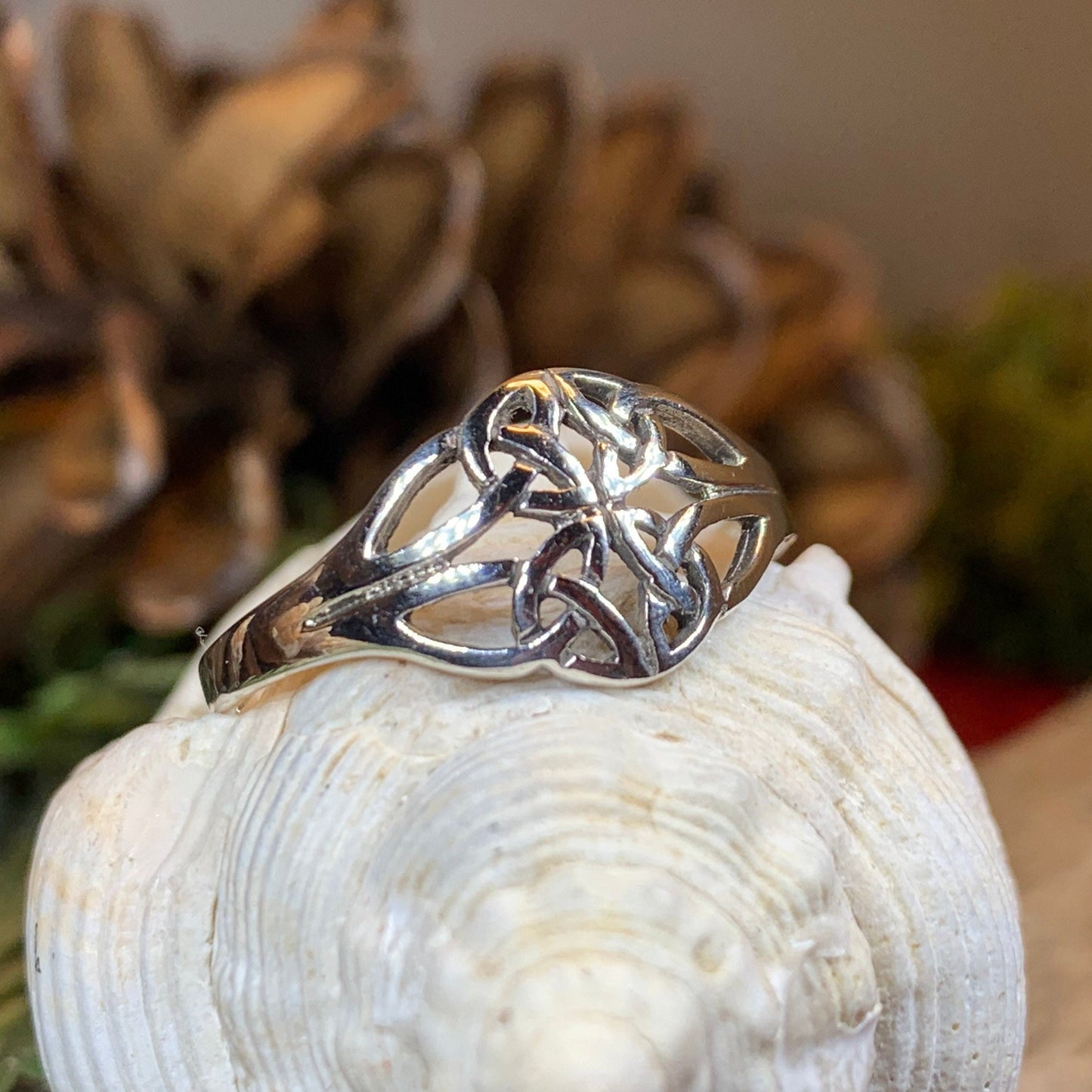 Eiyen Celtic Knot Ring in Sterling Silver — view 6