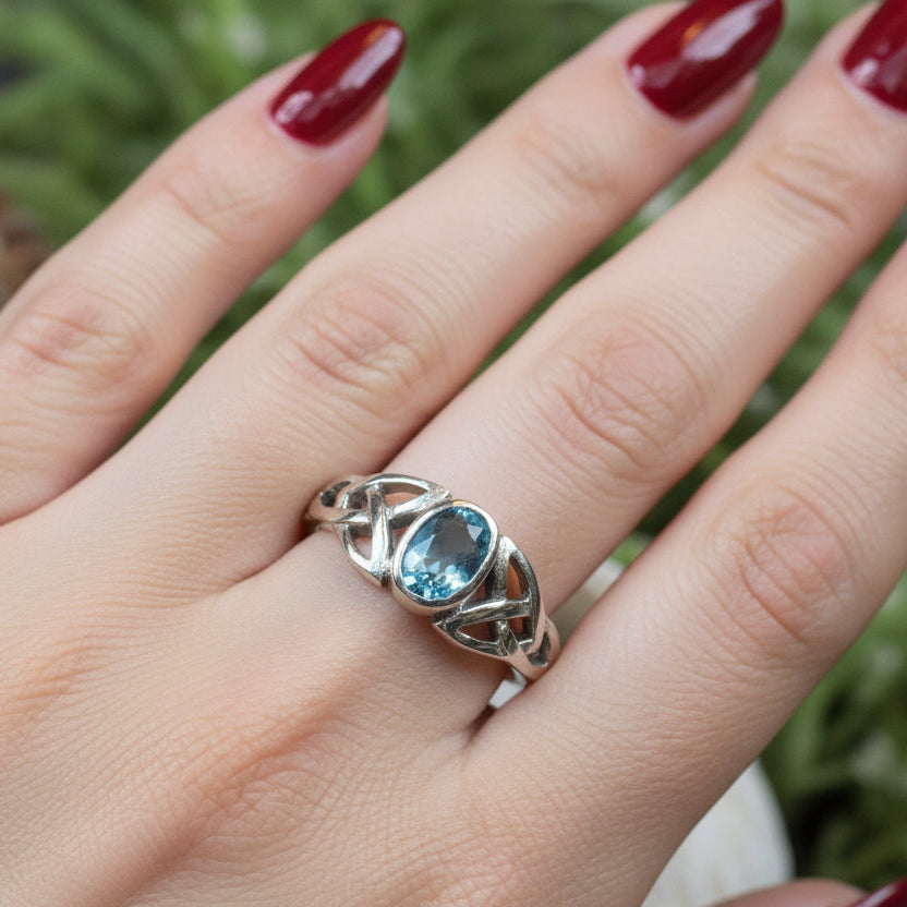 Faelyn Celtic Trinity Knot Ring — view 2