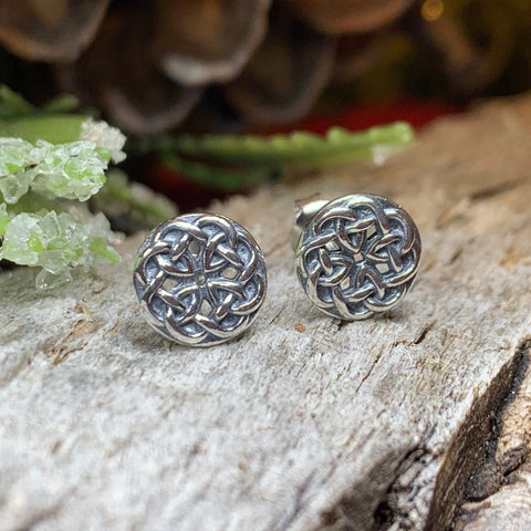 Load image into Gallery viewer, Celtic Knot Earrings, Irish Jewelry, Celtic Jewelry, Anniversary Gift, Bridal Jewelry, Norse Jewelry, Yoga Jewelry, Scottish Jewelry
