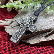 Load image into Gallery viewer, Celtic Cross Necklace, Claddagh Cross, Ireland Pendant, First Communion, Confirmation, Irish Cross, Religious Jewelry, Christian Jewelry
