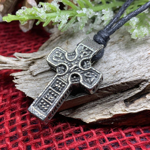 Celtic Cross Necklace, Claddagh Cross, Ireland Pendant, First Communion, Confirmation, Irish Cross, Religious Jewelry, Christian Jewelry