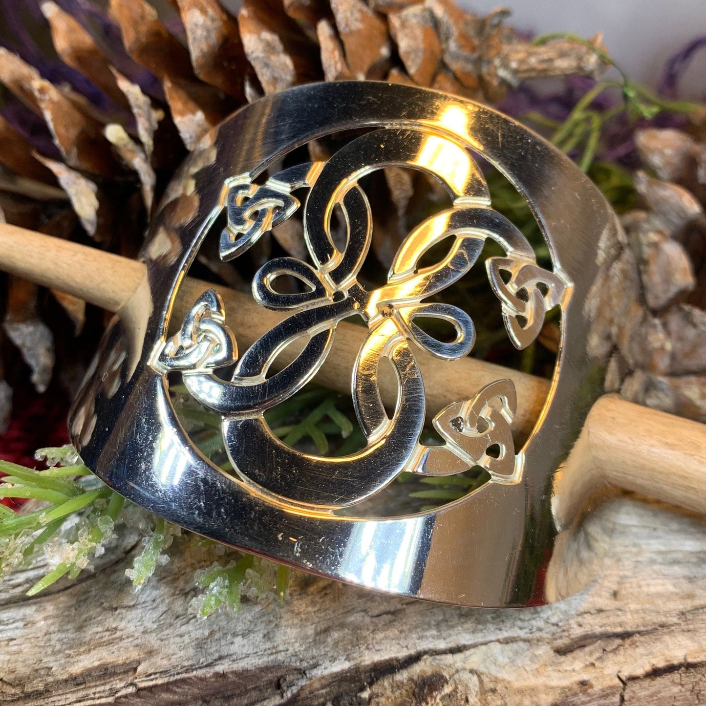 Celtic Knot Hair Slide, Celtic Hair Barrette, Irish Barrette, Hair Clip, Ireland Bun Holder, Shawl Pin, Gift for Her, Scottish Gift