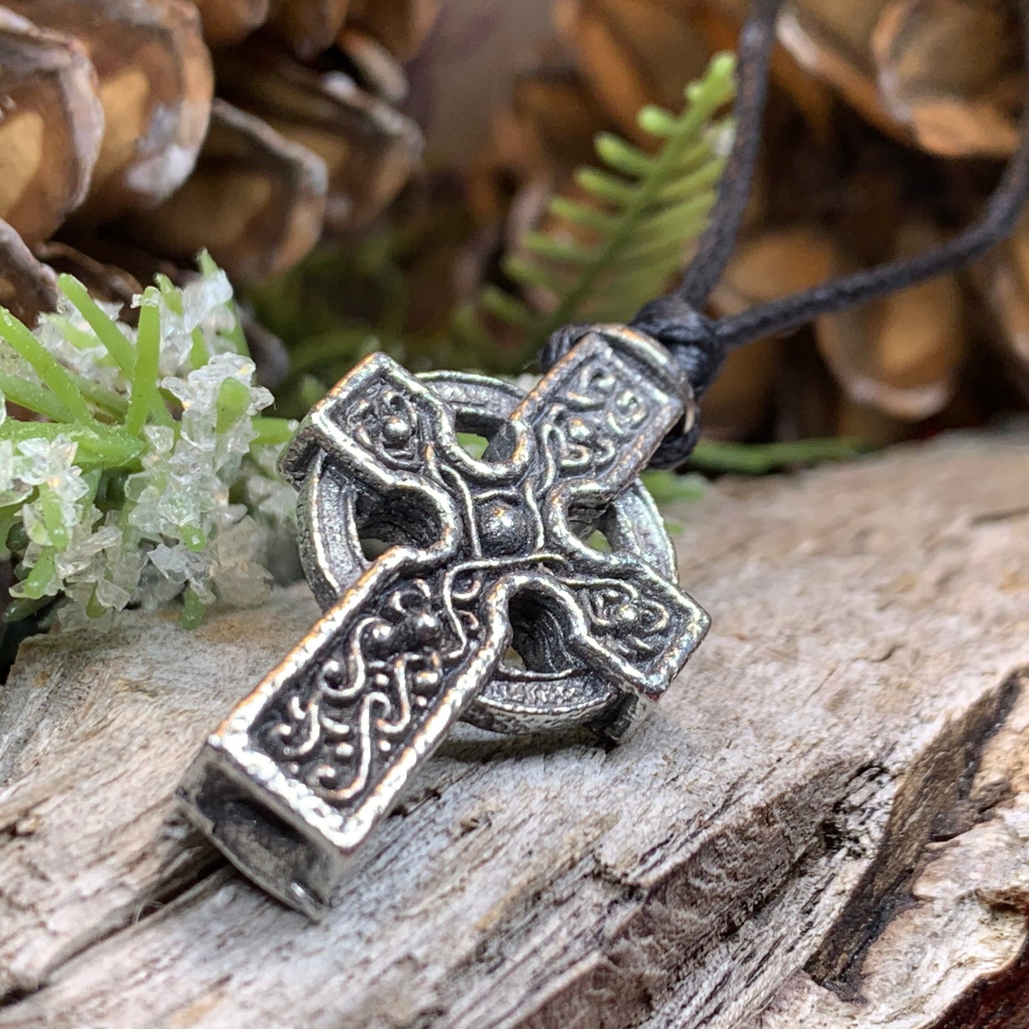 Sterling Silver or 9 cara Yellow Gold Celtic Cross- P62 ORT - Ogham  Jewellery